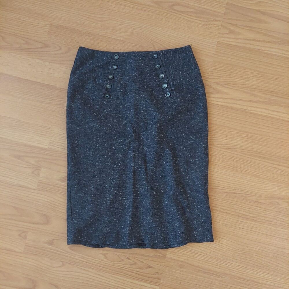 A. Byer Grey Tweed Pencil Skirt Size 5